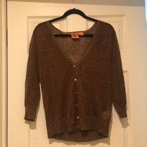 Tory Burch Brown Cardigan Sweater